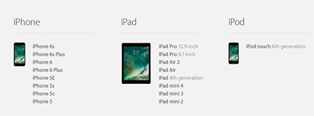 iOS 10 hỗ trợ những máy nào?
